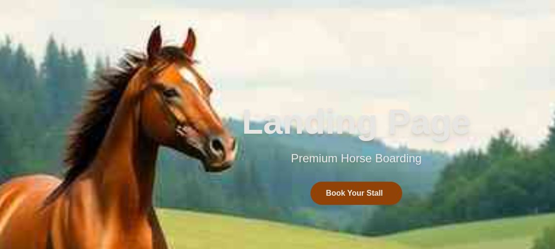 Custom Landing Page — Branded login gateway tailored to your barn identity